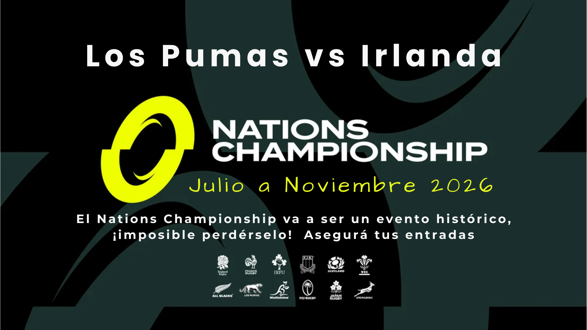 NATIONS CHAMPIONSHIP - Los Pumas vs Irlanda - Aviva Stadium – Dublin, IE.