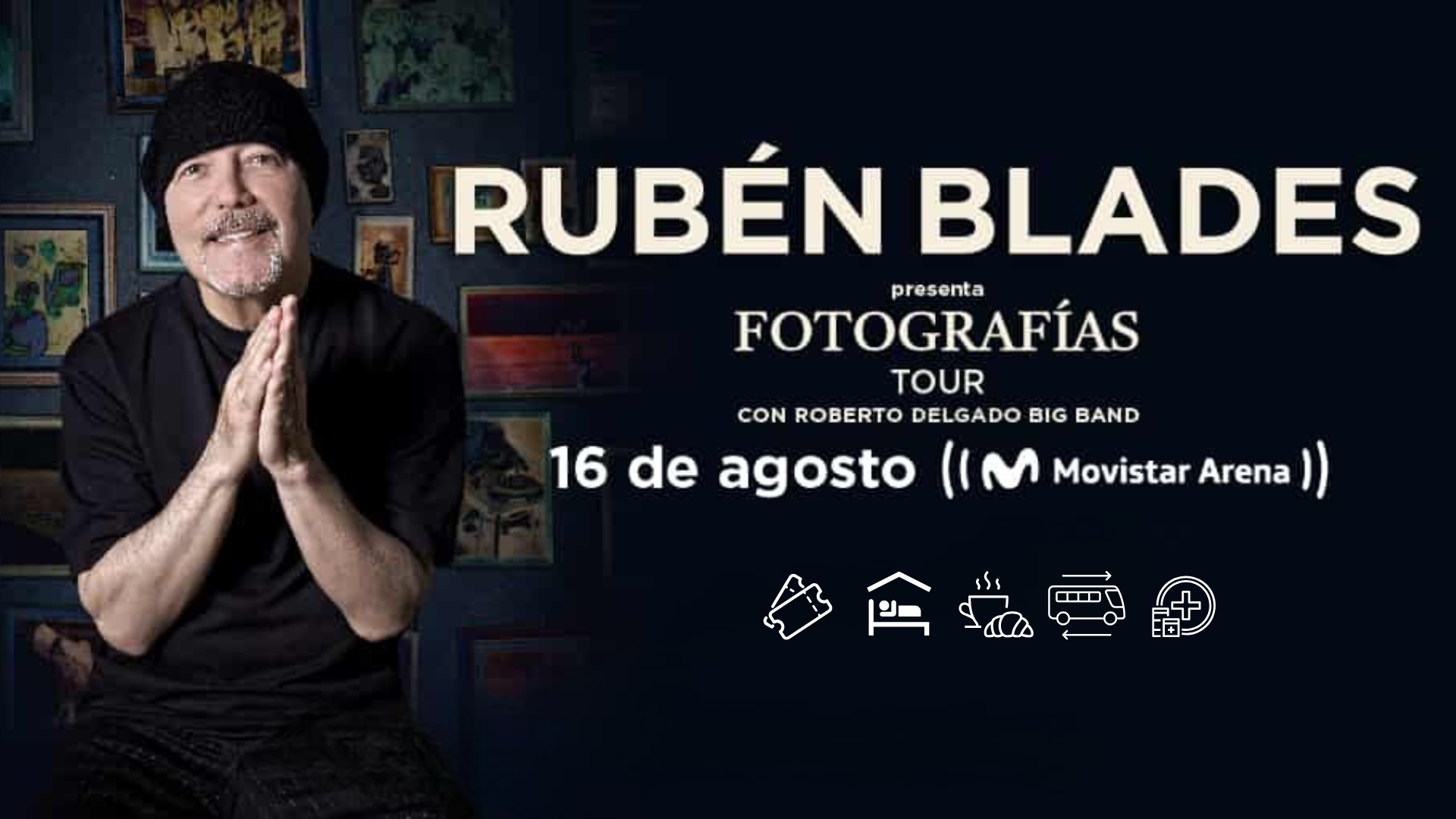 RUBEN BLADES- En el Movistar Arena, Buenos Aires (Argentina) - domingo, 16 agosto 2026.